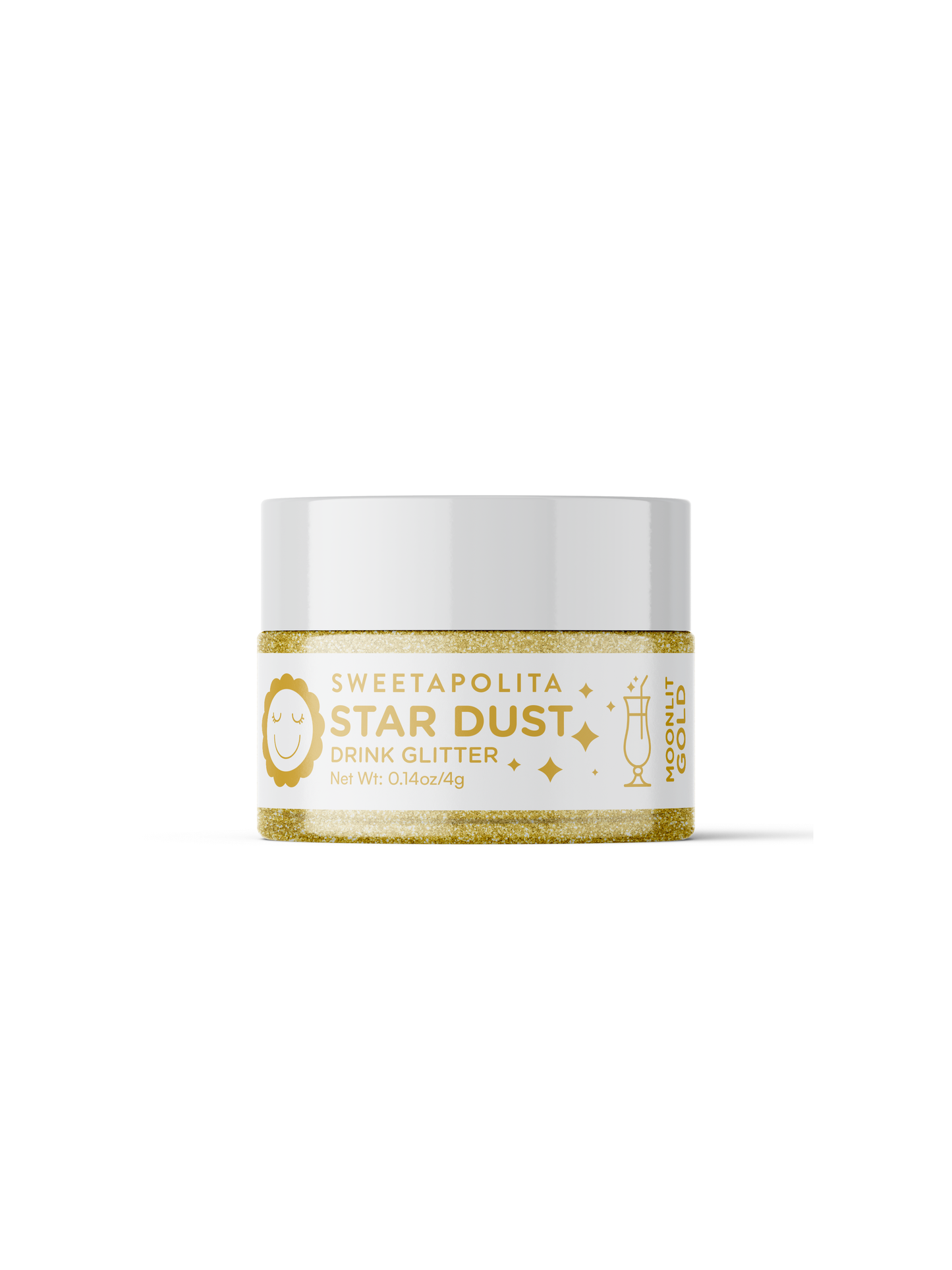 Sweetapolita Moonlit Gold Star Dust Edible Drink Glitter