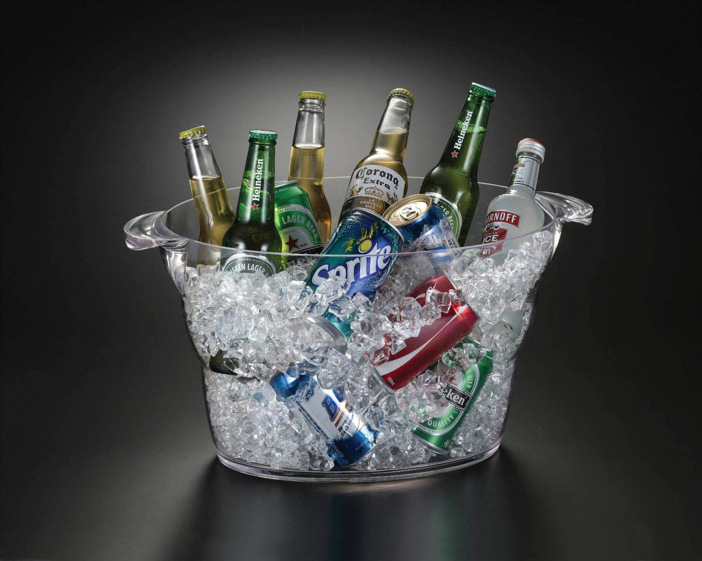 Acrylic Oval Beverage Tub, 14Qt