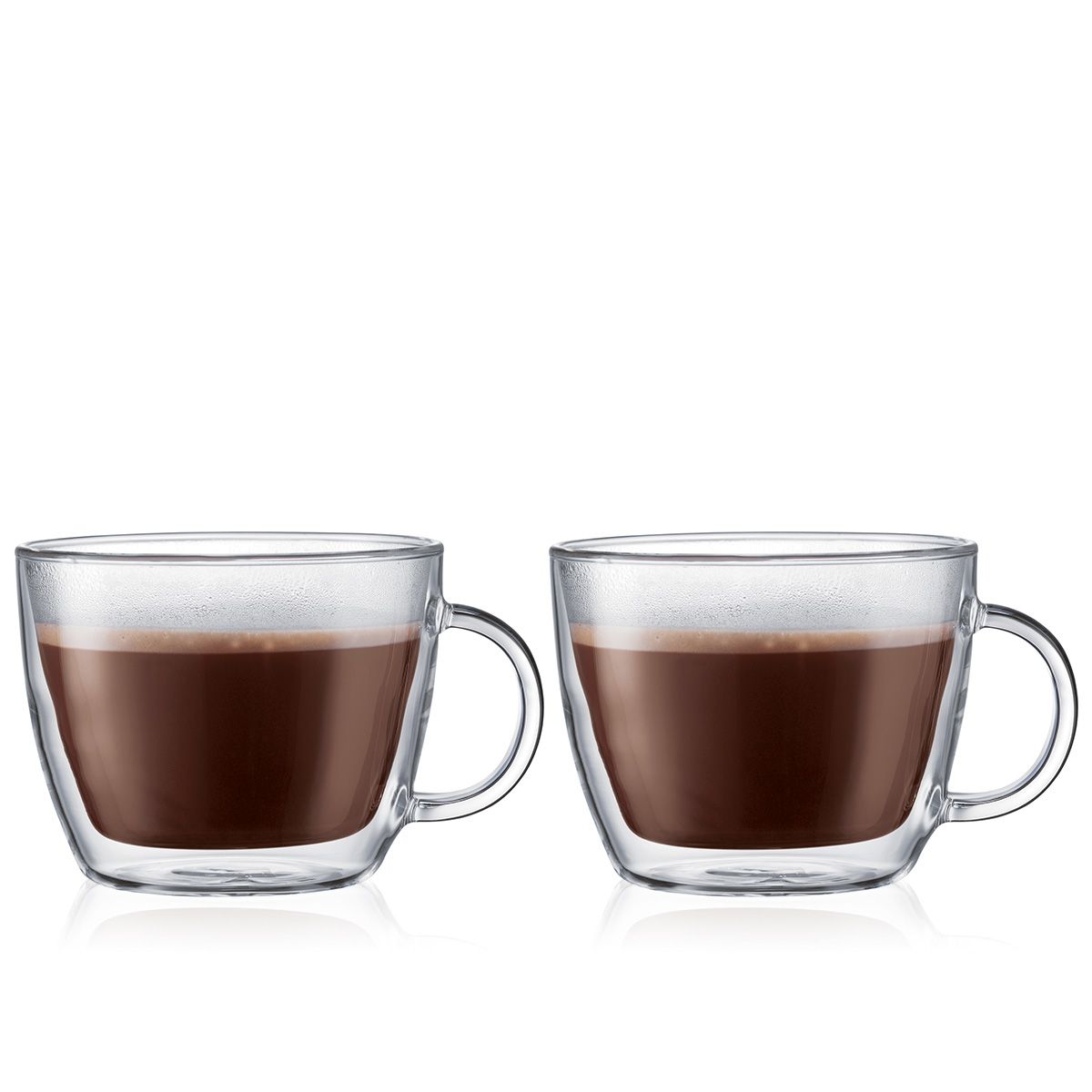 Bodum Bistro Double Wall Cafe Latte Cup Set, 15 oz