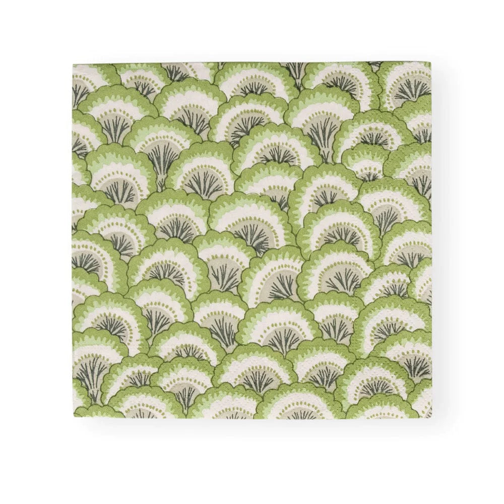 Caspari Pontchartrain Scallop Luncheon Napkins, Set of 20