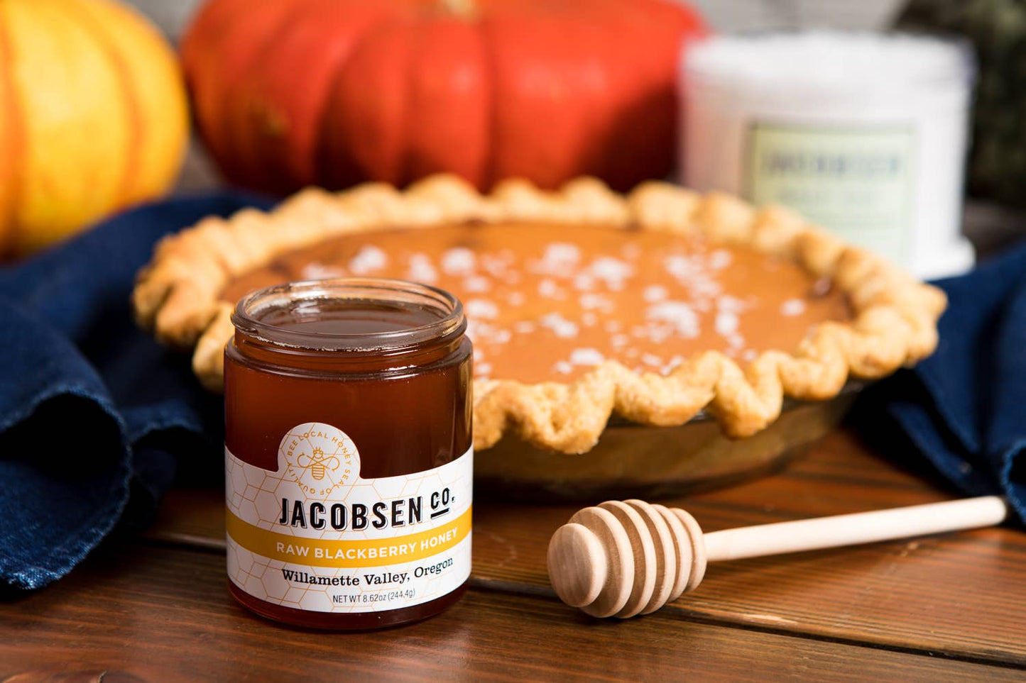 Jacobsen Salt Raw Blackberry Honey, Single Origin Honey, 8.62oz