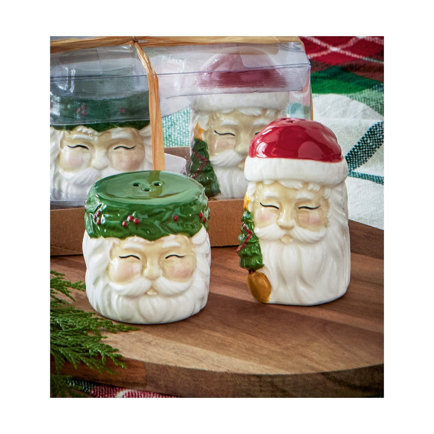 Vintage Santa Salt & Pepper, Set of 2