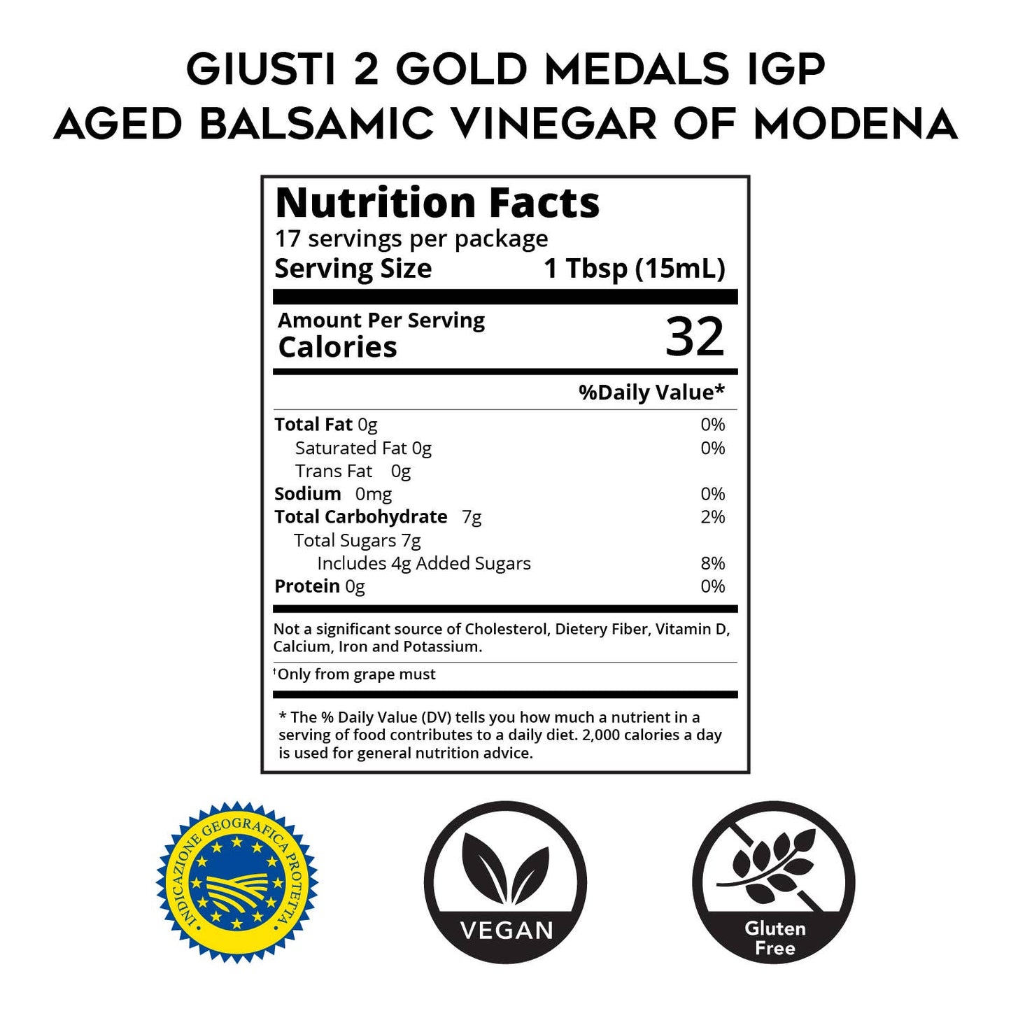 Giusti 2 Gold Medals Balsamic Vinegar of Modena