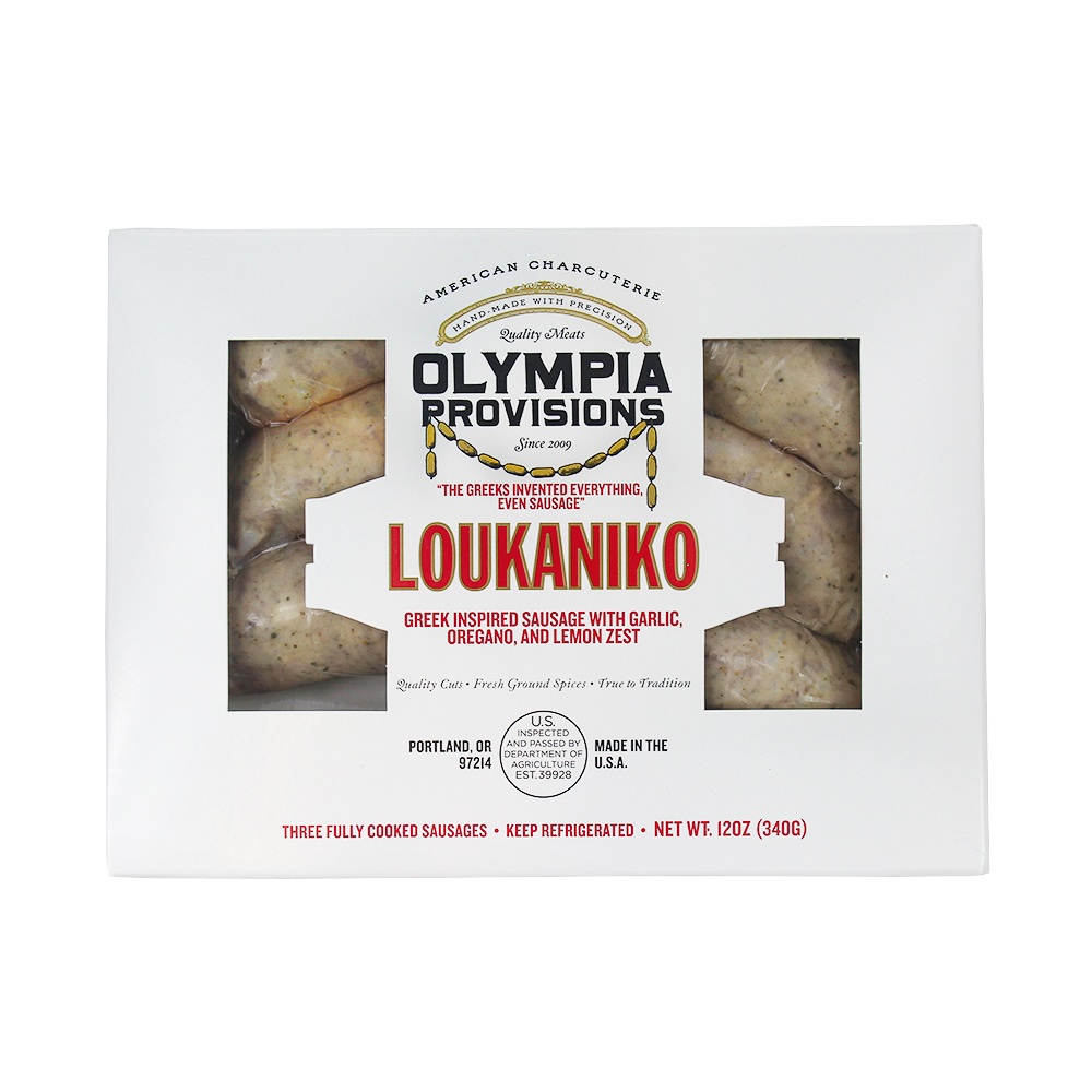 Olympia Provisions Loukaniko Rustic Greek Inspired Coarse Ground Sausage, 12 oz
