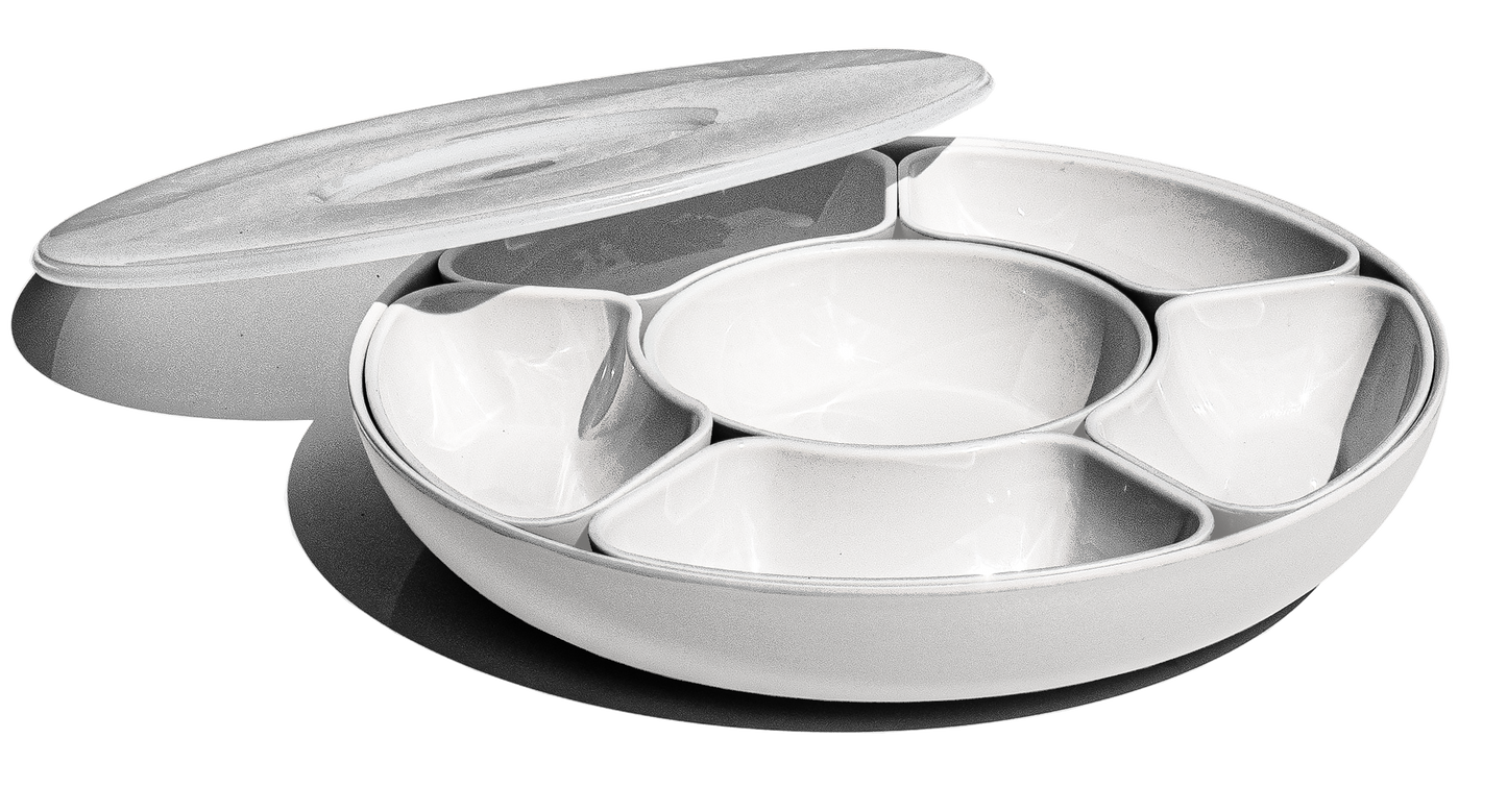 TarHong Divided Server with Lazy Susan and Lid