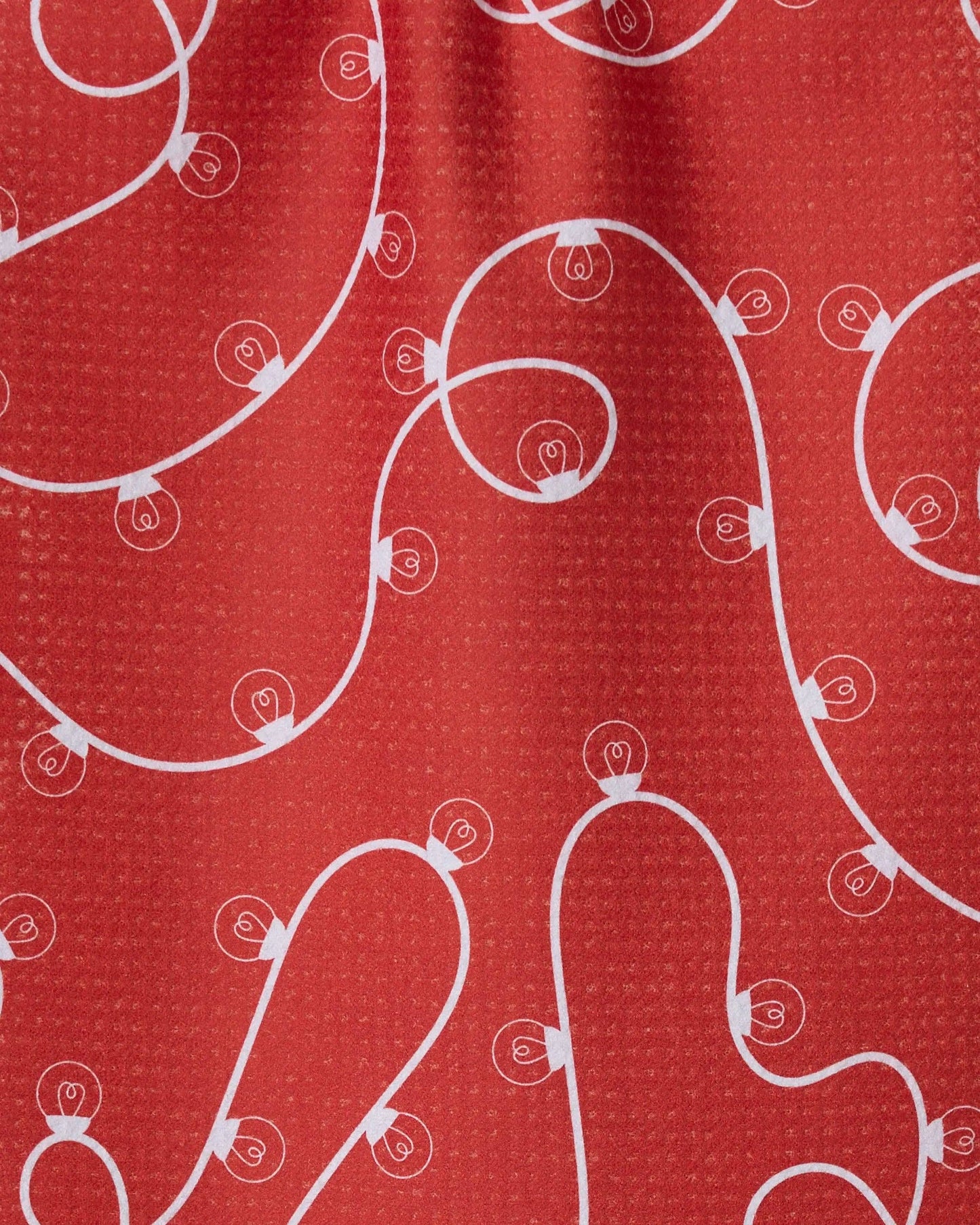 Geometry - Red Holiday Lights Bar Towel