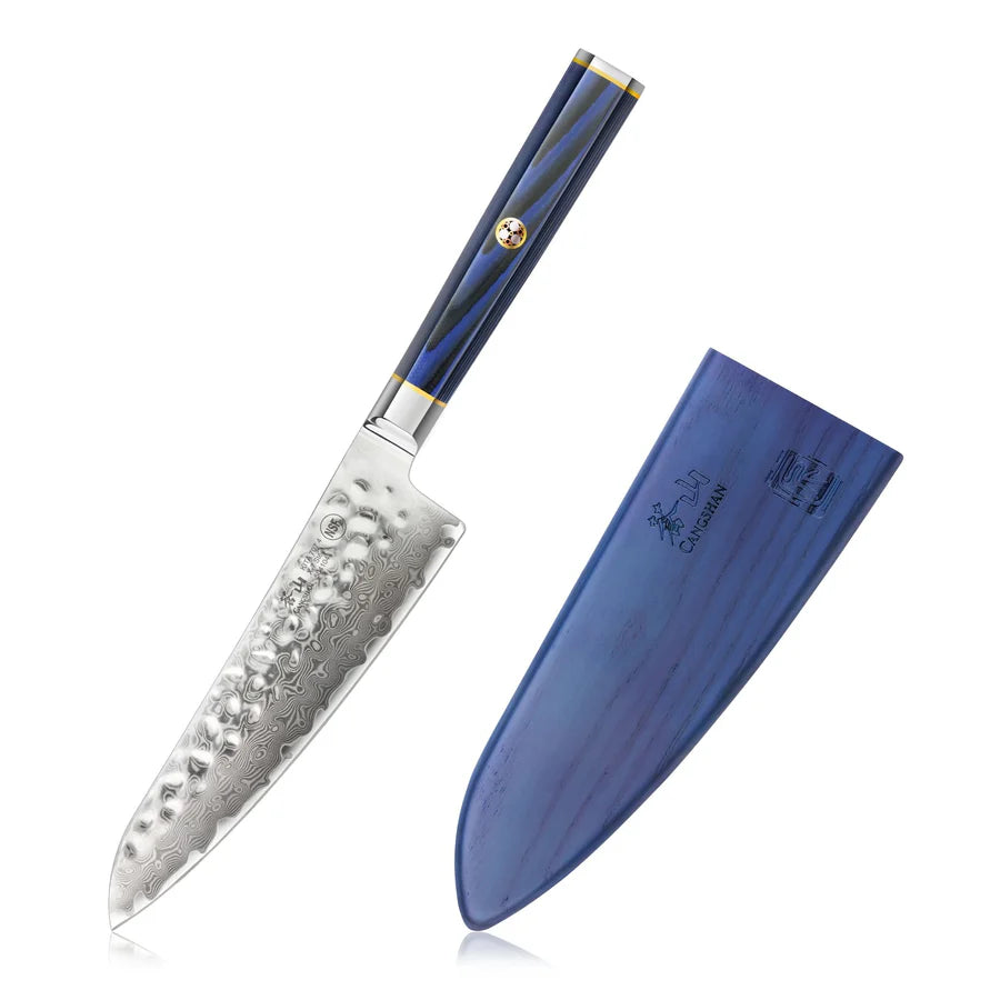 Cangshan KITA Blue Prep Utility Knife with Sheath, 5.5”