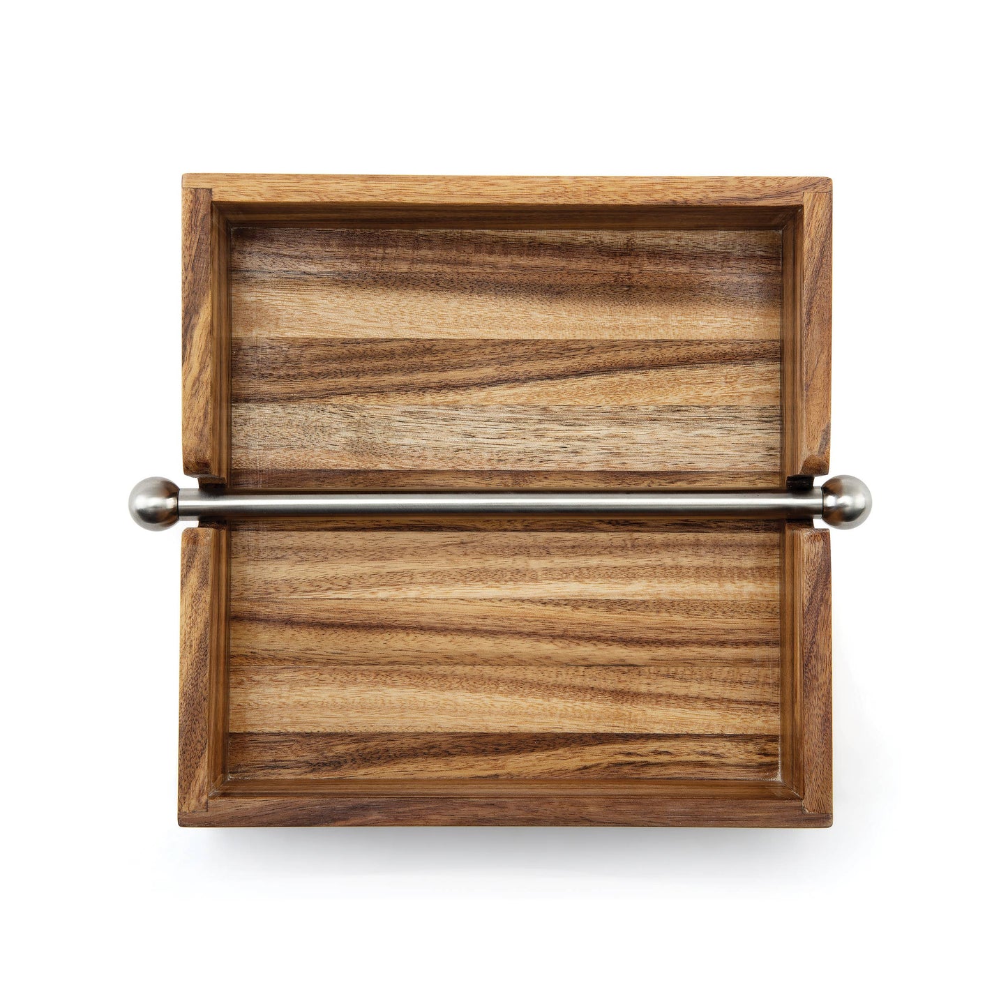 Gourmet Acacia Wood Napkin Holder, 7" x 7"