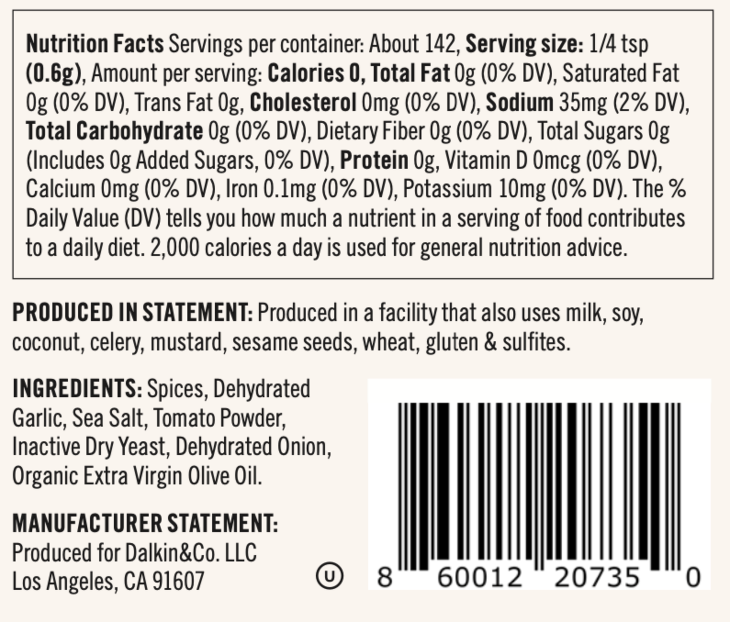 Dalkin&Co Tuscan Spice Blend