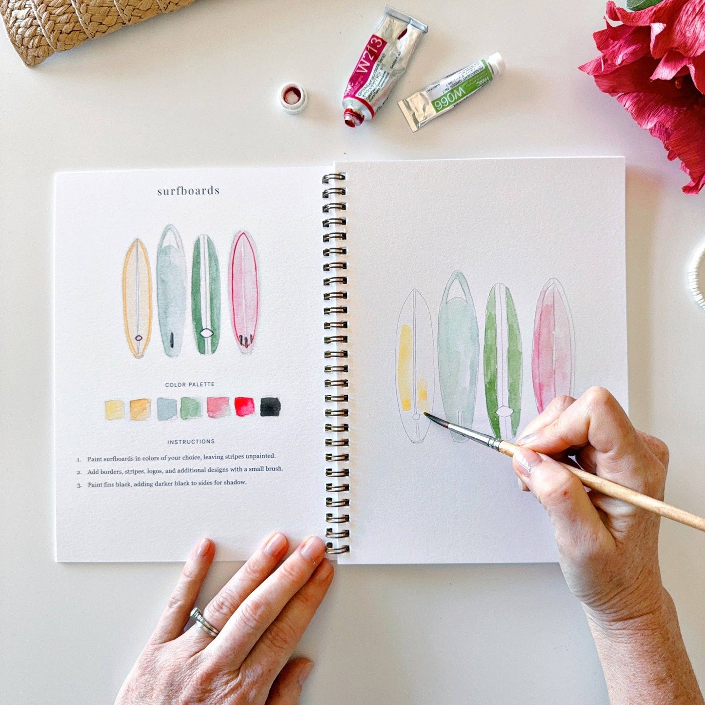 emily lex studio Tropical Watercolor Wookbook