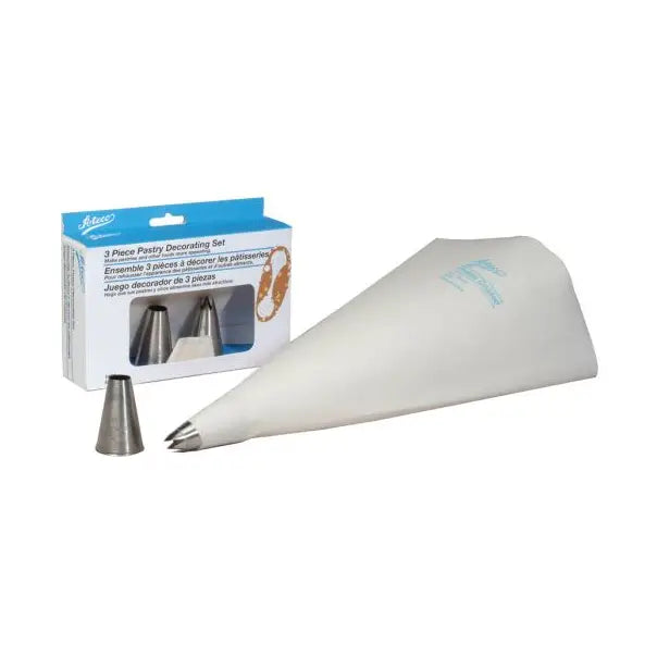 Ateco 12" Pastry Bag Set with 2 Stainless Steel Piping Tips