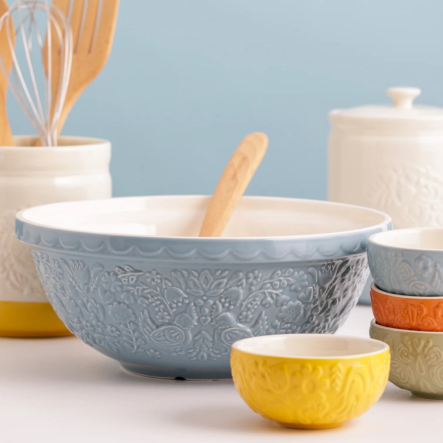 Mason Cash Home To Roost S18 Blue Mixing Bowl, 11”