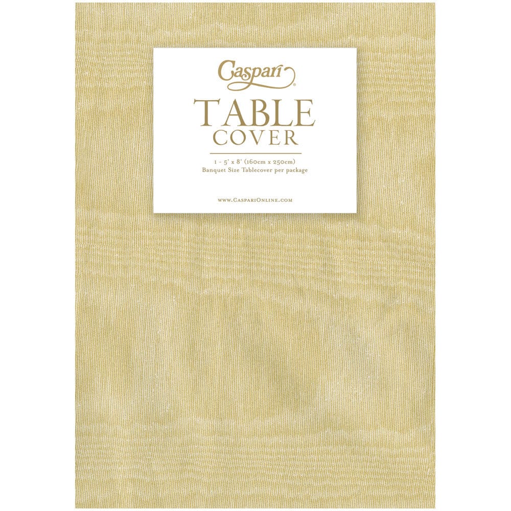 Caspari Moire Light Gold Paper Table Cover, 1 Each