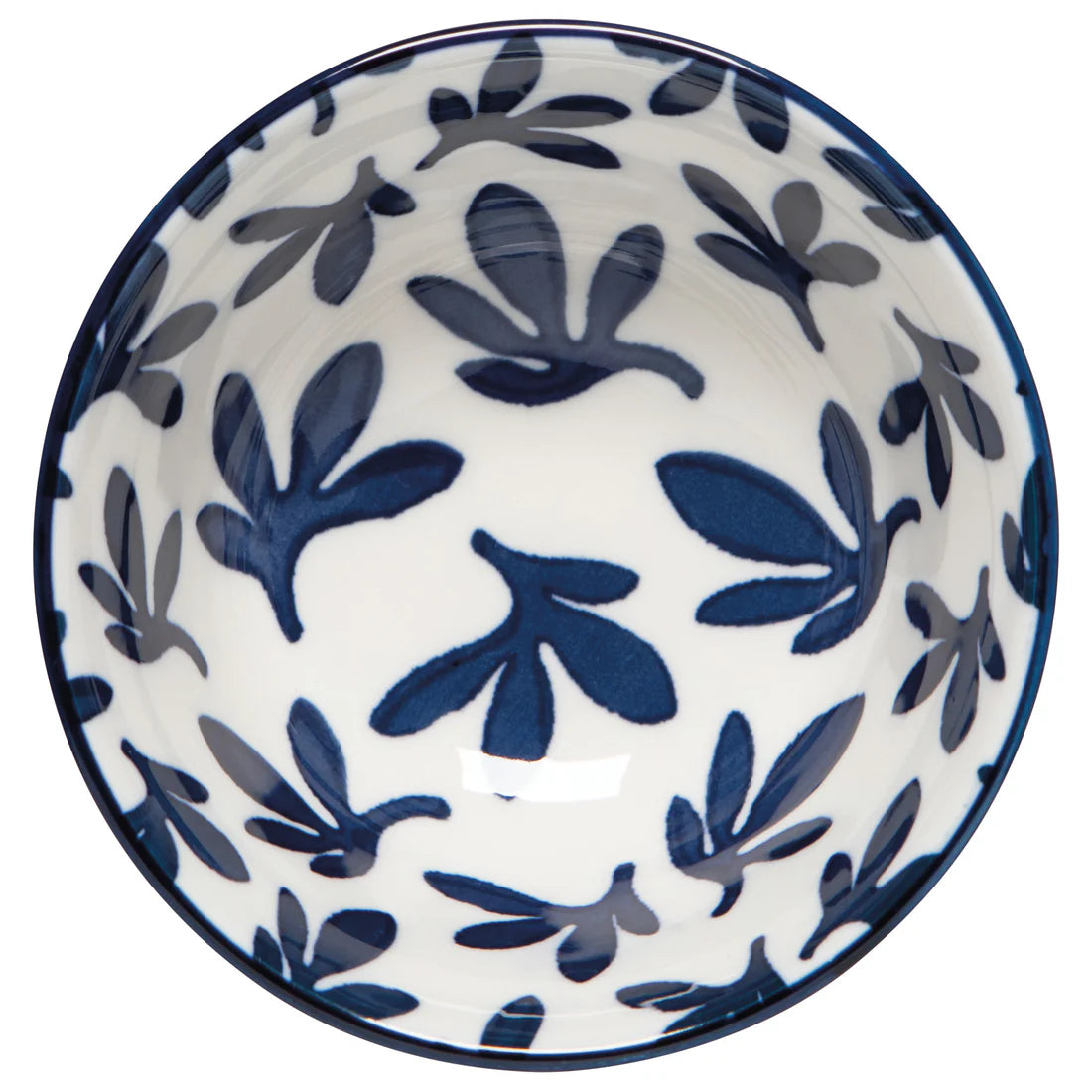 Blue Floral Stamped Bowl, 3.5”