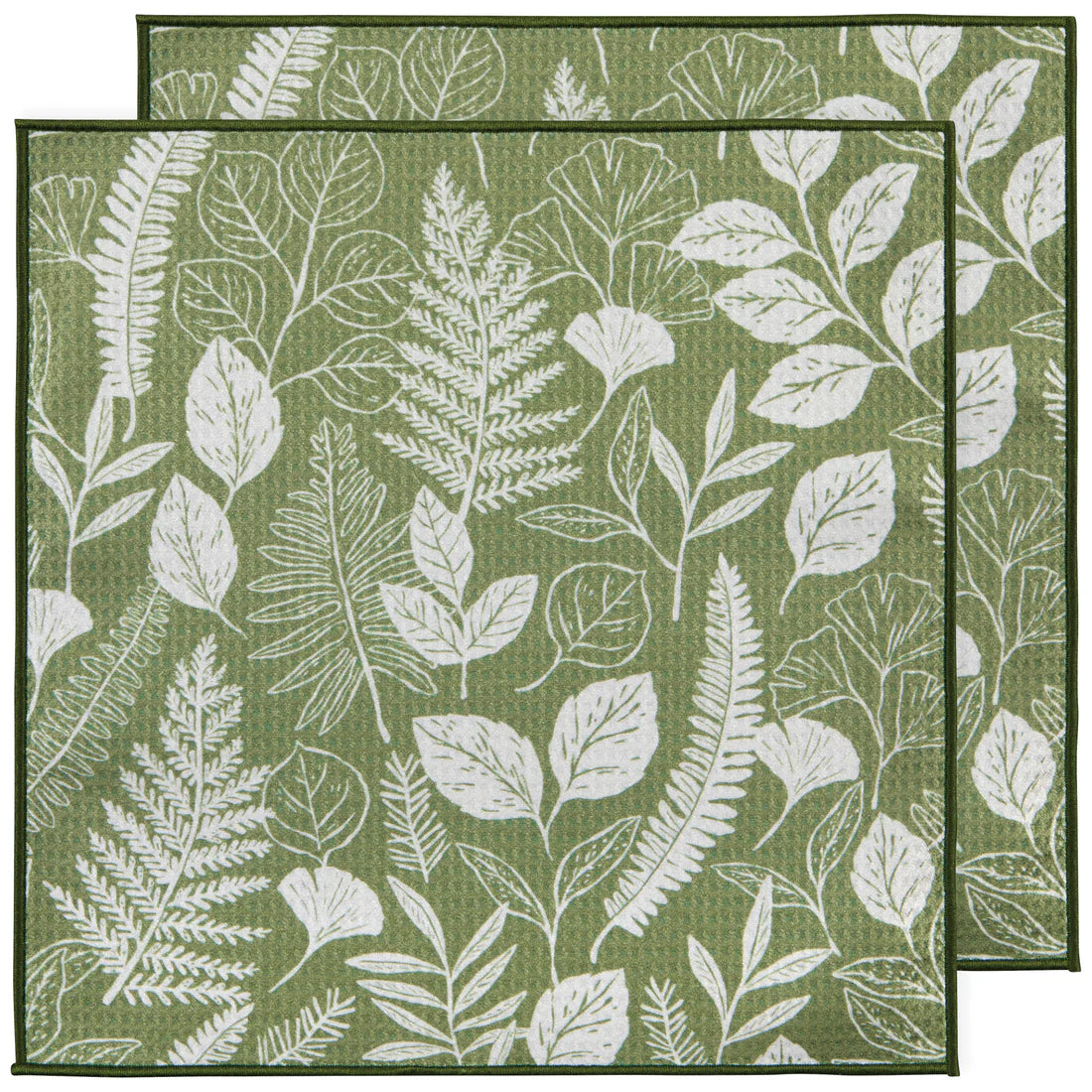 Fern & Frond Recycled Microfibre Dishcloths, Set of 2