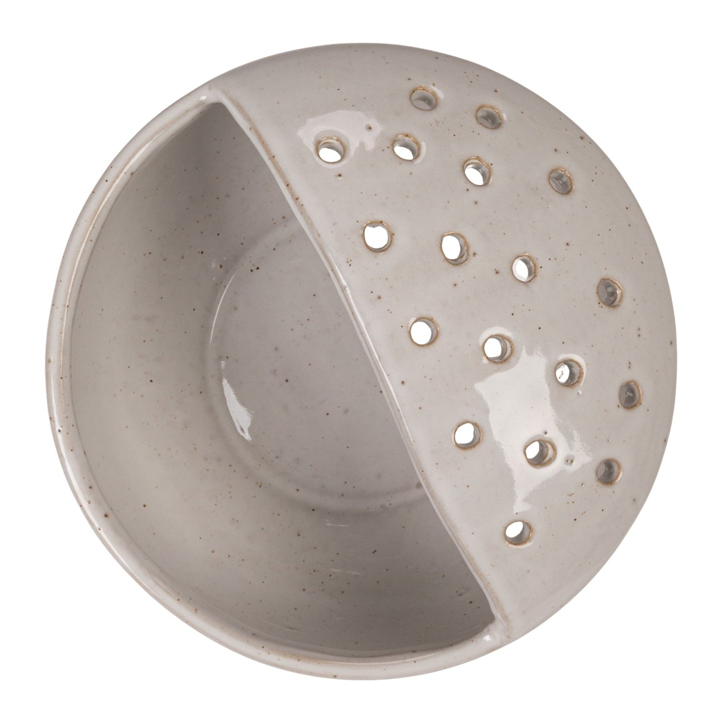 Stoneware Strainer Bowl, White