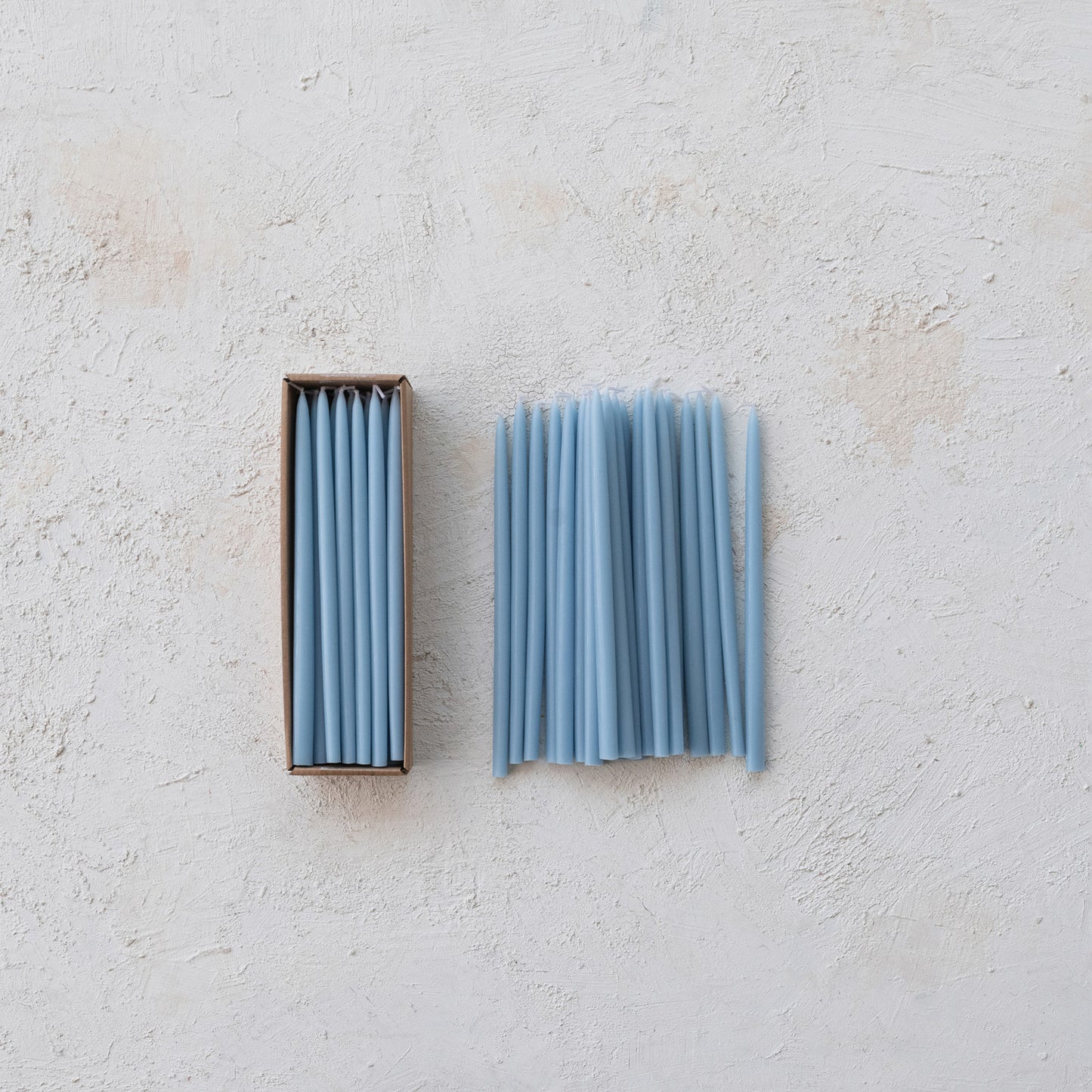 Thin Taper Candles, Light Blue, Individual