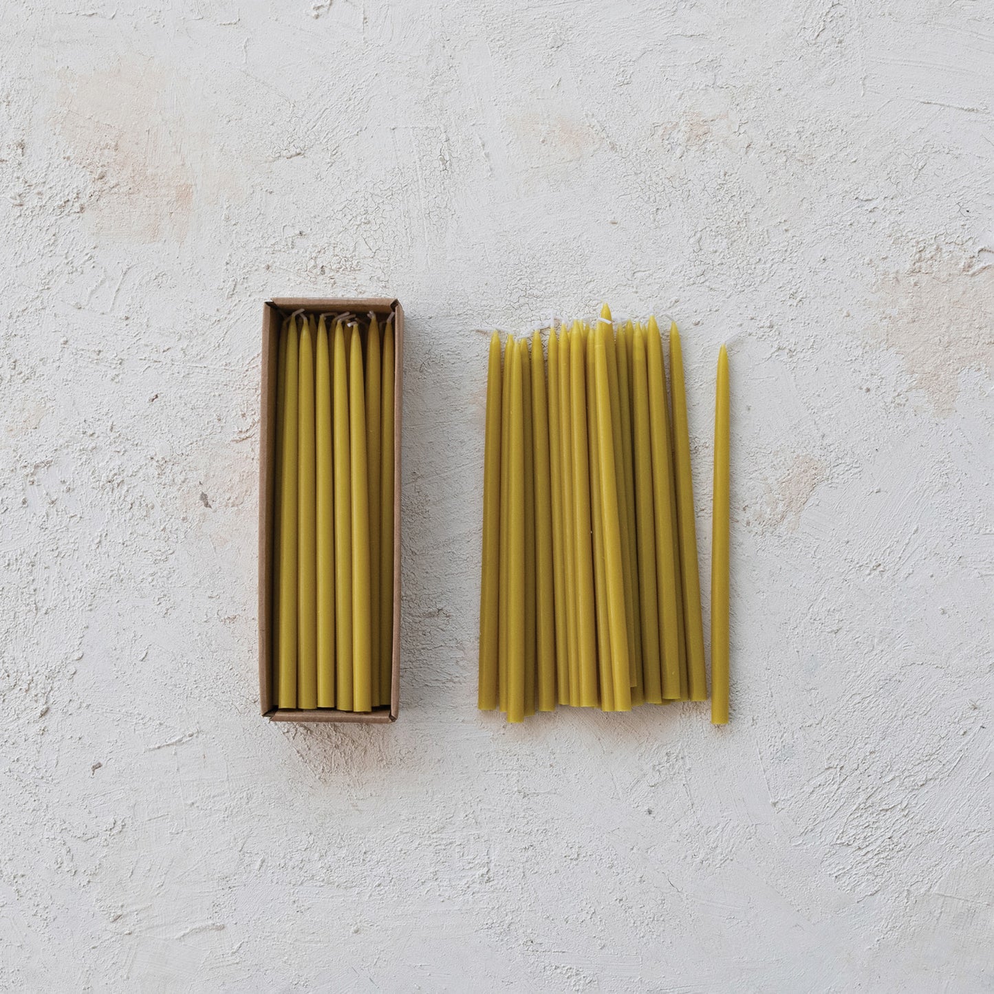 Thin Taper Candles, Chartreuse, Individual