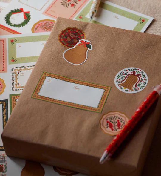 Holiday Gift Stickers and Labels - Christmastide