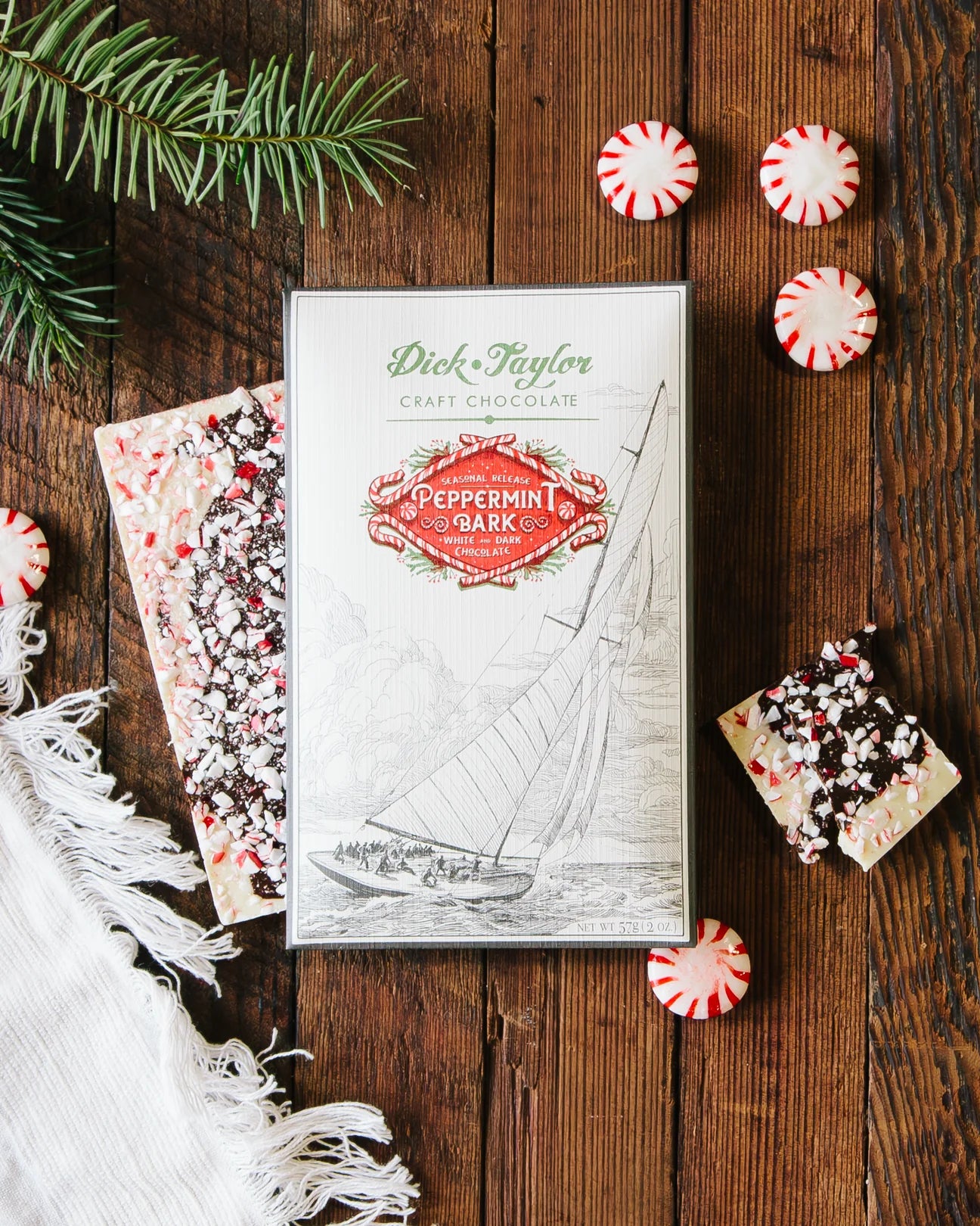 Dick Taylor Craft Chocolate Peppermint Bark 72%