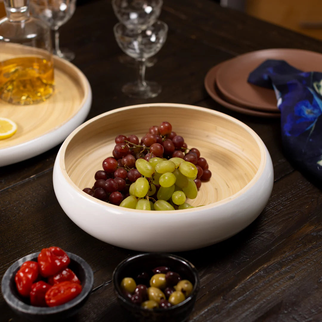 Lexa Bamboo Fruit Bowl, 12”