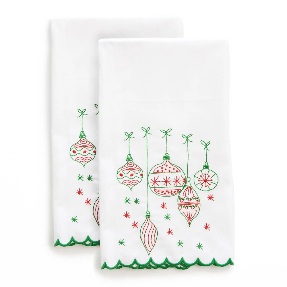Pomegranate Vintage Ornament Towels, Set of 2