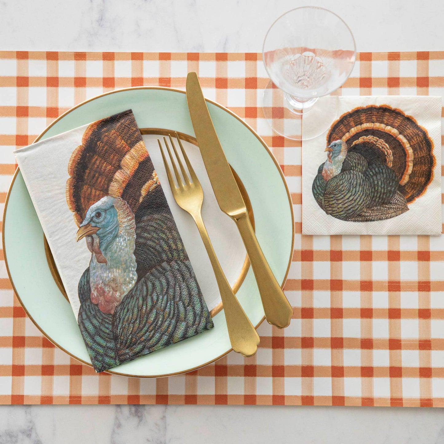 Hester & Cook Heritage Turkey Cocktail Napkin, Pack of 20