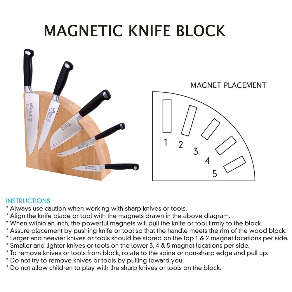 Messermeister Magnet Block Holds 10 Knives, Acacia