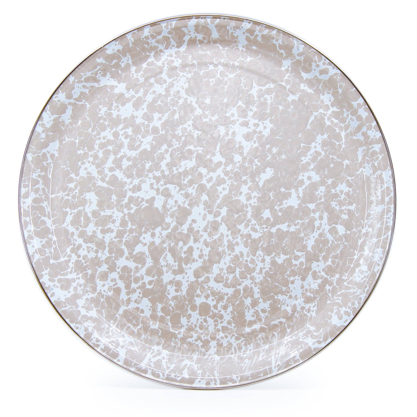 Crow Canyon Home Golden Rabbit Enamelware Swirl Large Tray