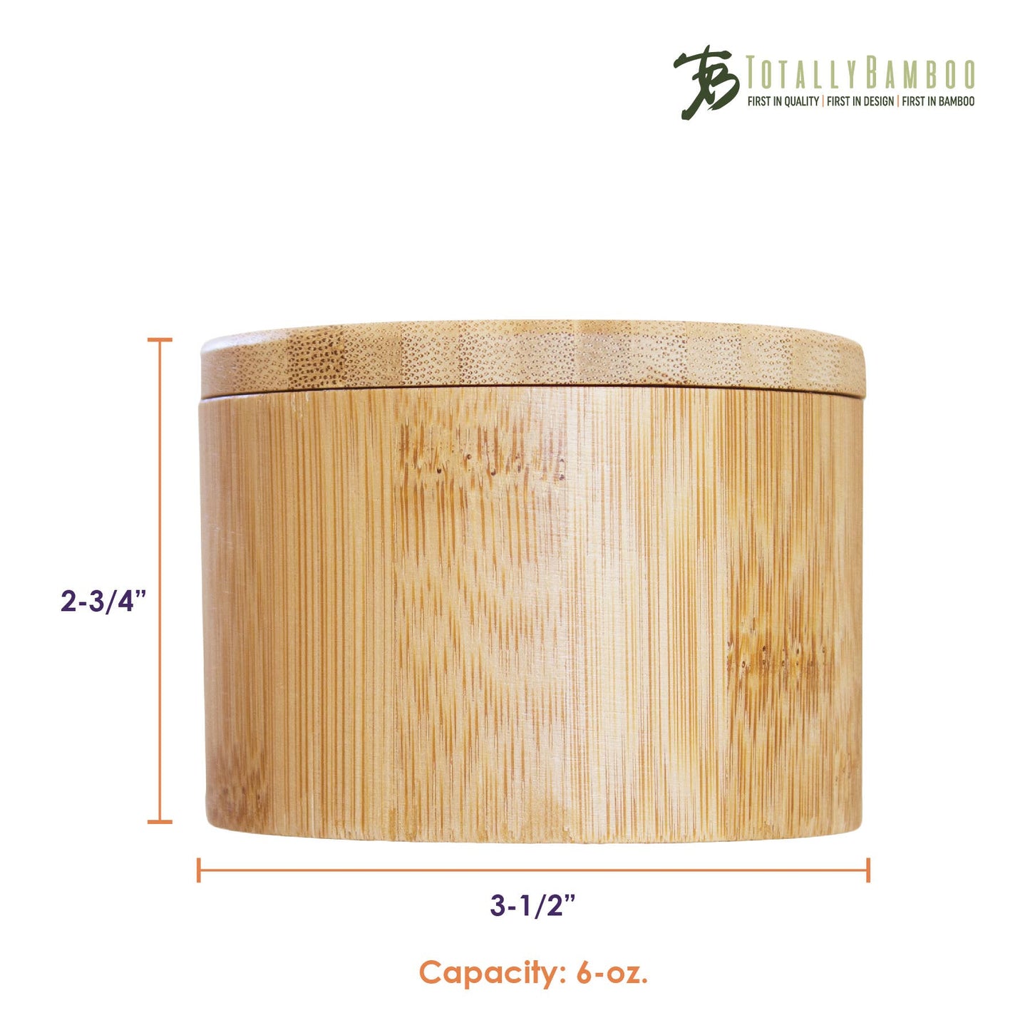 Bamboo Salt Cellar Spice Storage Box with Magnetic Swivel Lid