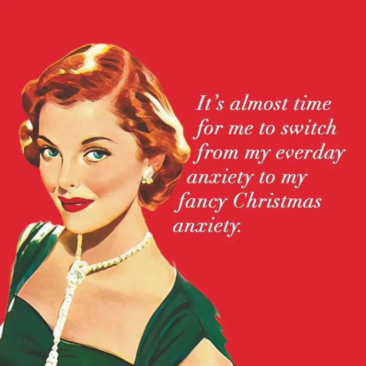 Christmas Anxiety Beverage Napkin