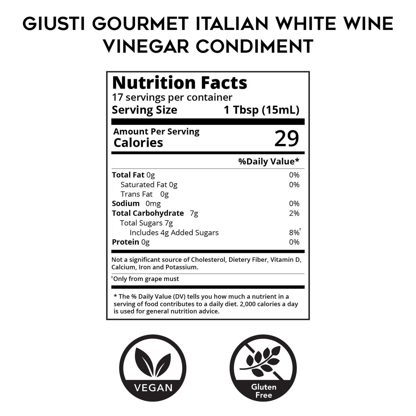 Giusti Italian White Vinegar Condiment
