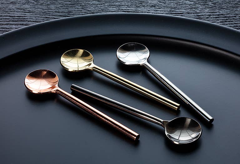 Modern Small Silver Spoon, 4.5" L