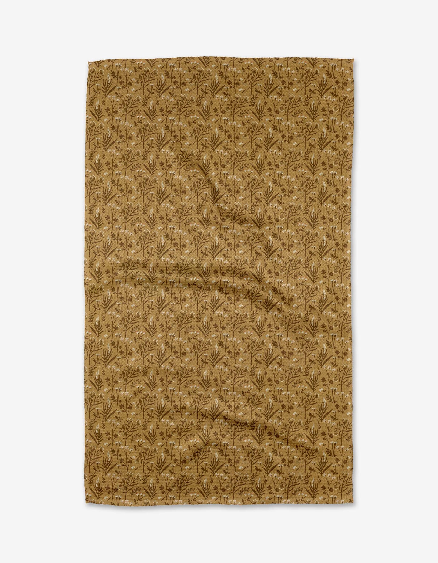 Geometry - Golden Fall Flowers Tea Towel