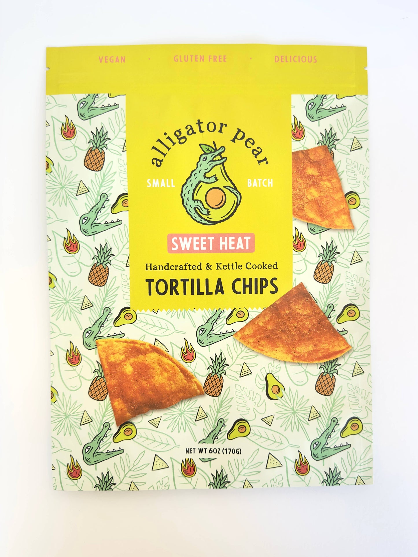 Alligator Pear Food Sweet Heat Tortilla Chips, 6 oz