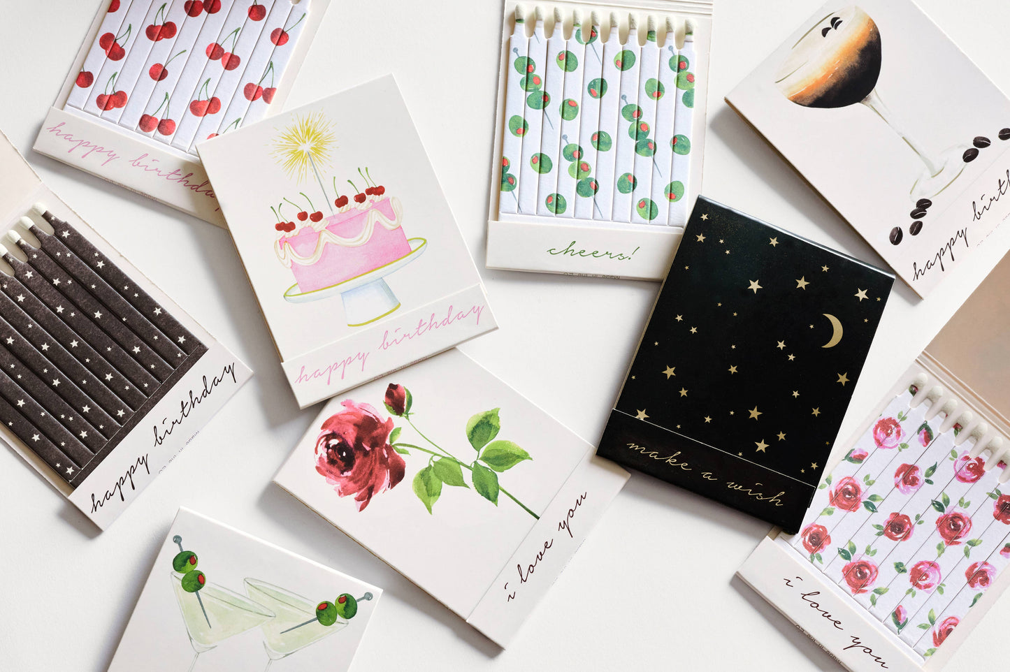 Abigail Jayne Design - Cheers Martini Match Card® | Candle Matches