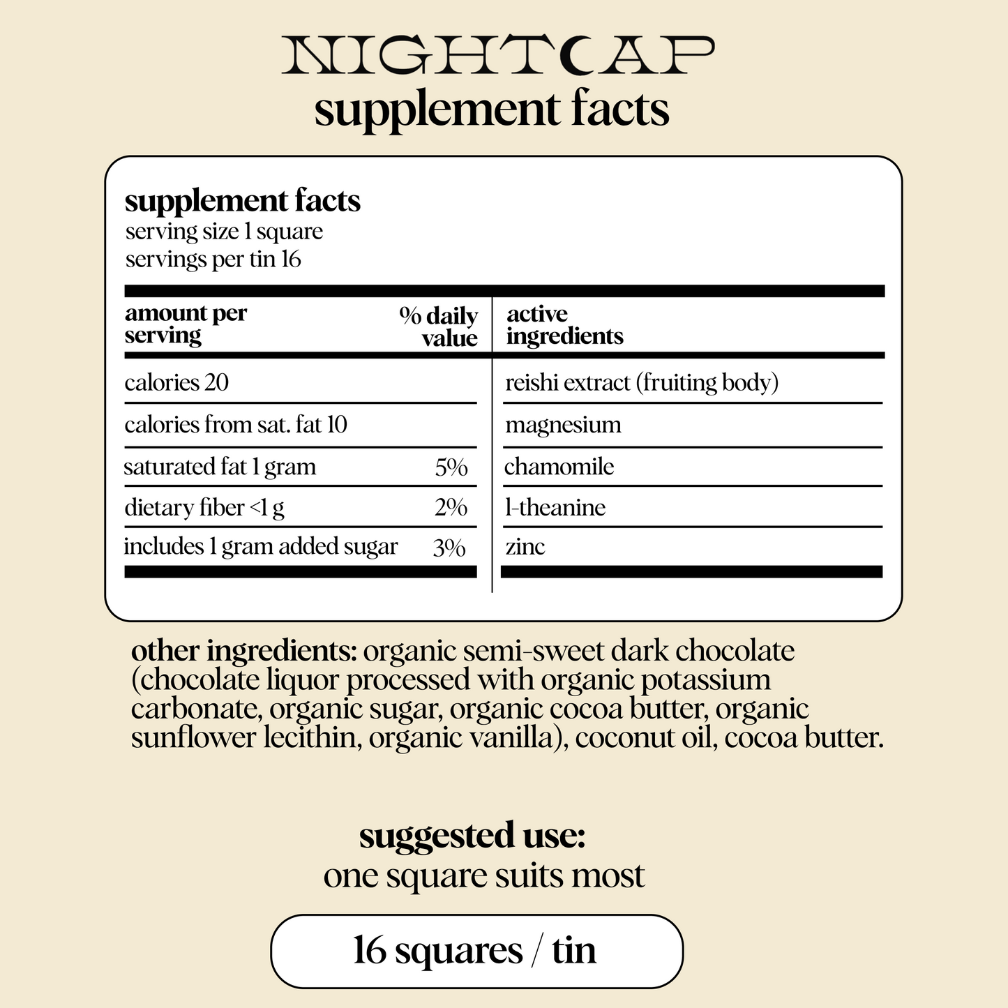 Alice Mushrooms Nightcap Mushroom Chocolates for Deep Sleep