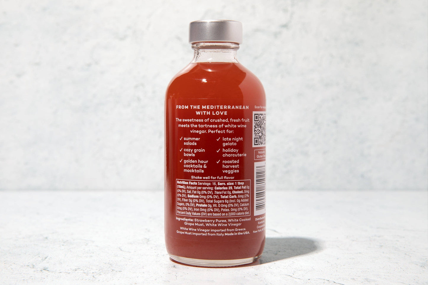 Kosterina - Crushed Strawberry Vinegar, 8 oz