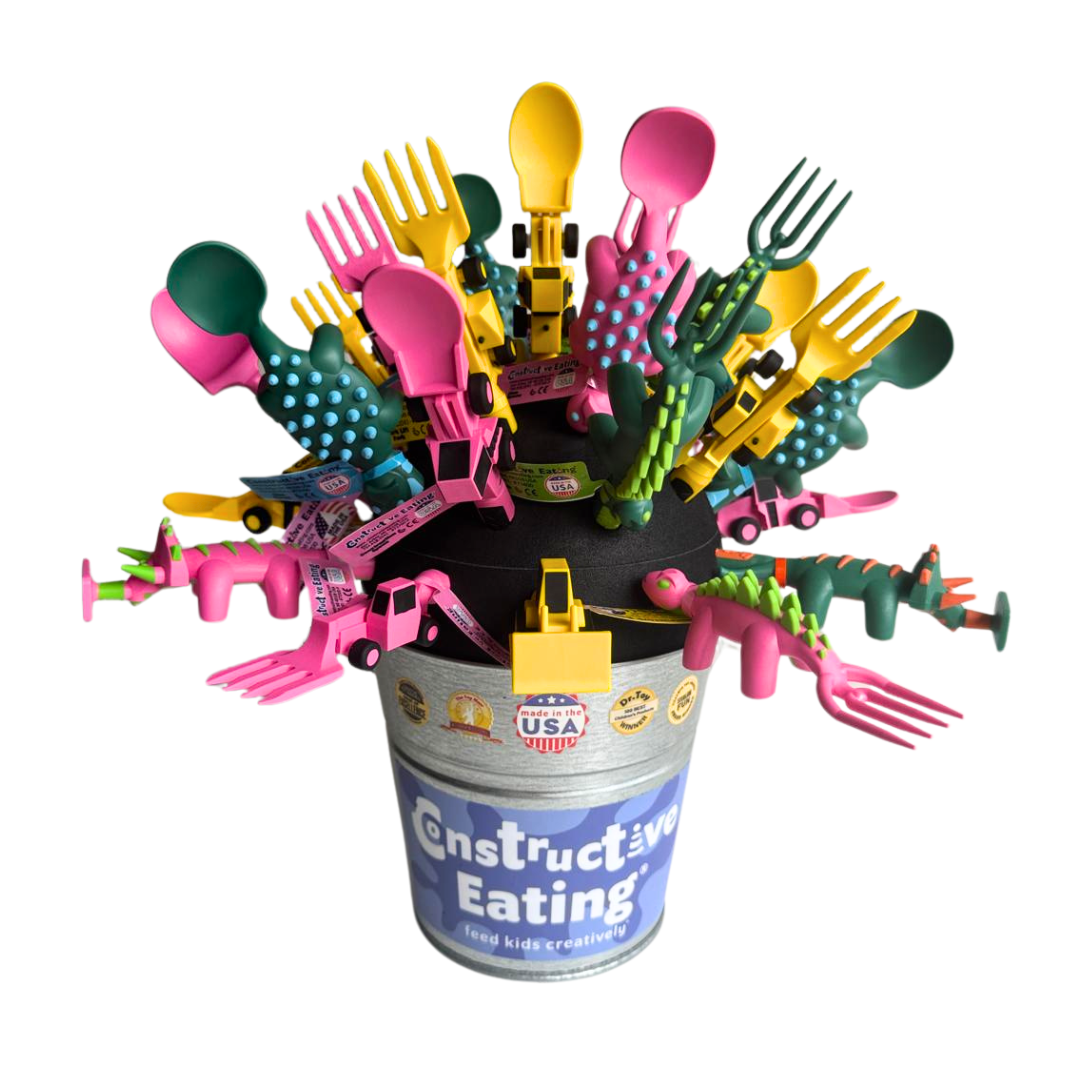 Constructive Eating - Mixed Bucket Display (All Utensils)
