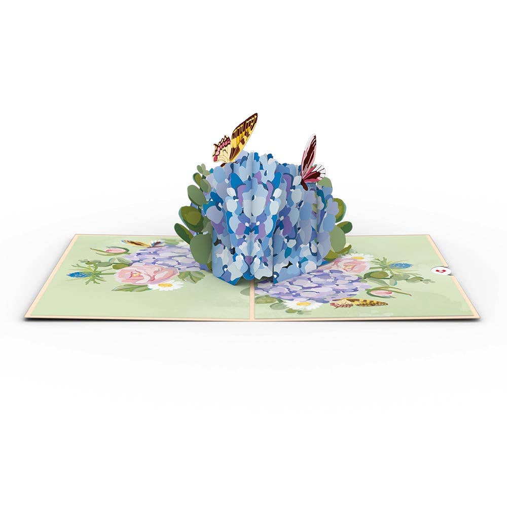 Lovepop Hydrangea Butterflies Flower Vase Pop-Up Card
