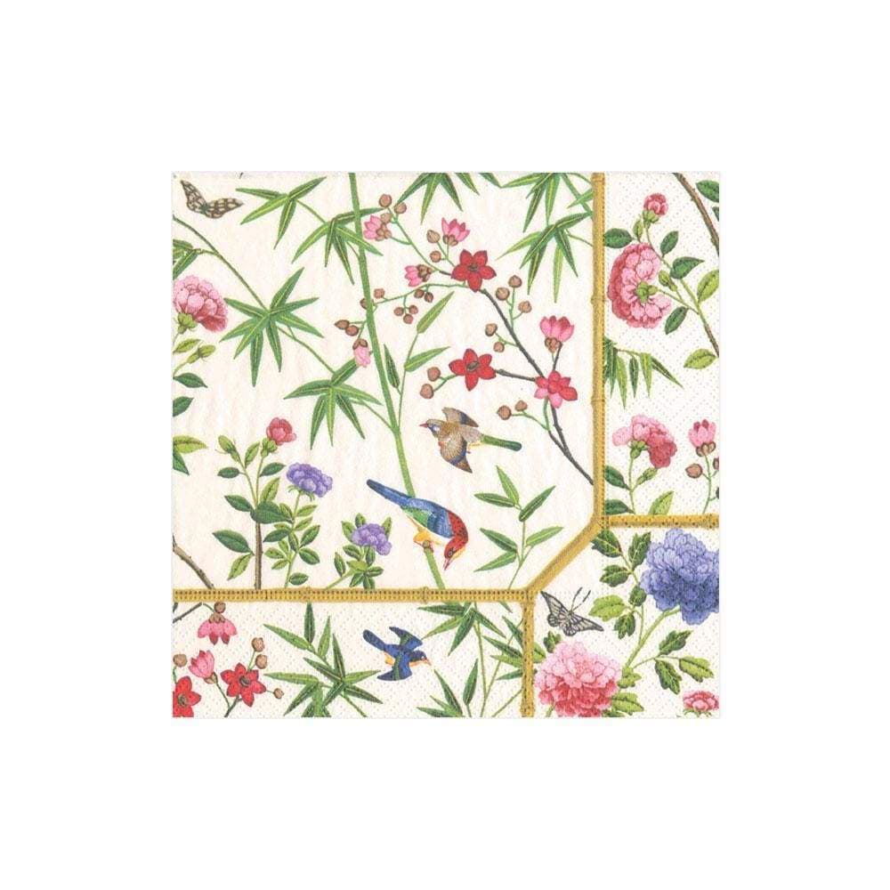 Caspari Chinese Wallpaper Cocktail Napkins, Set of 20