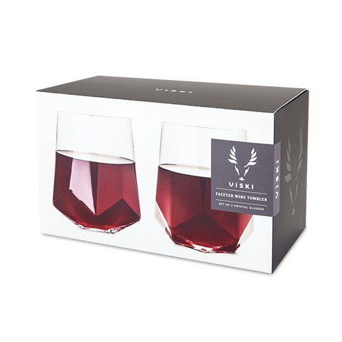 True Faceted Wine Tumblers by Viski - 2 PC
