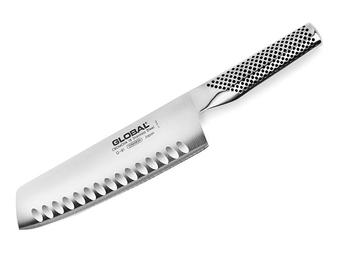 Global Classic Vegetable Knife, Hollow Ground, 7”