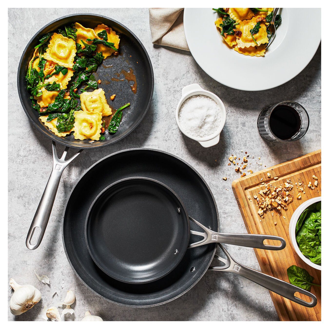 Zwilling Motion Anodized Nonstick Fry Pan Set, Set of 3