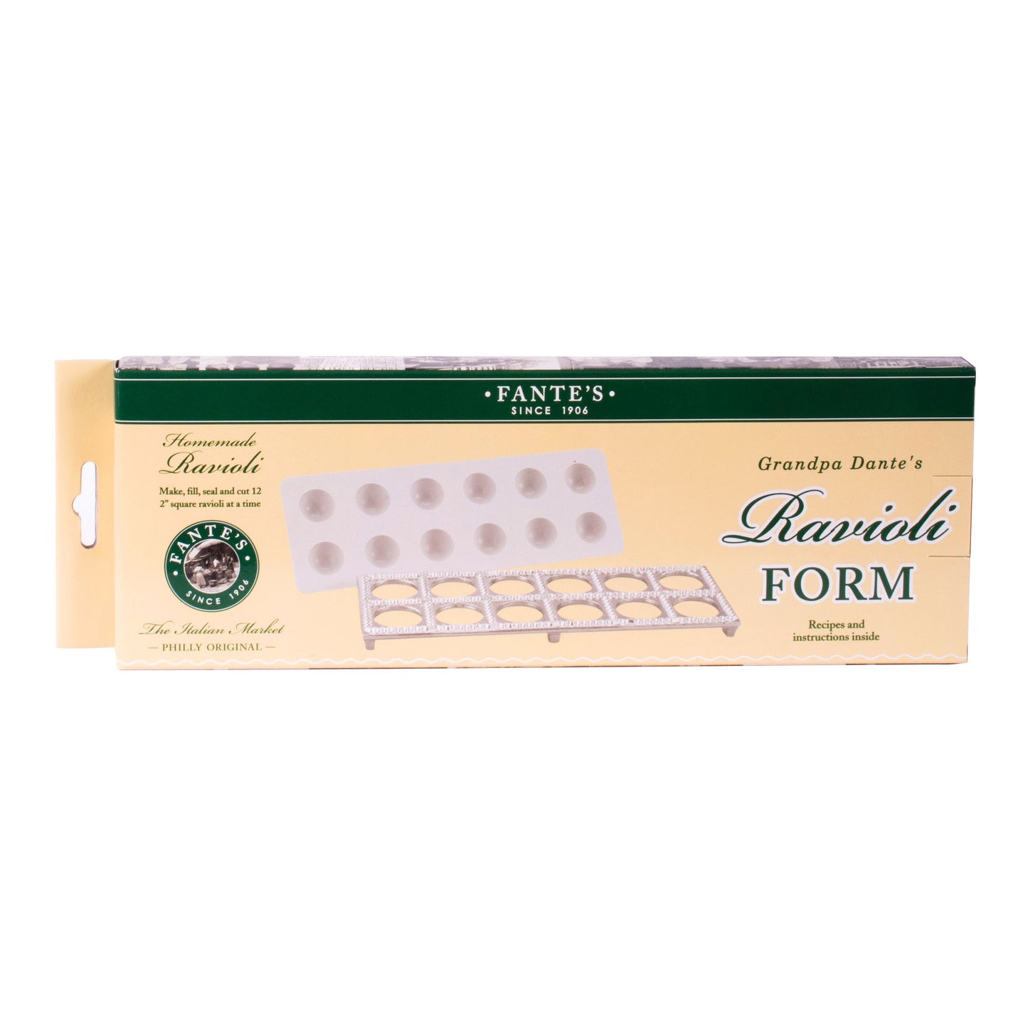 Fantes Ravioli Form, Makes 1 Dozen Raviolis