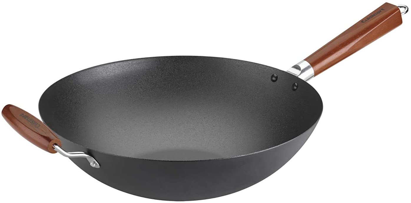 Cuisinart Pre Seasoned Carbon Steel Wok - 14"