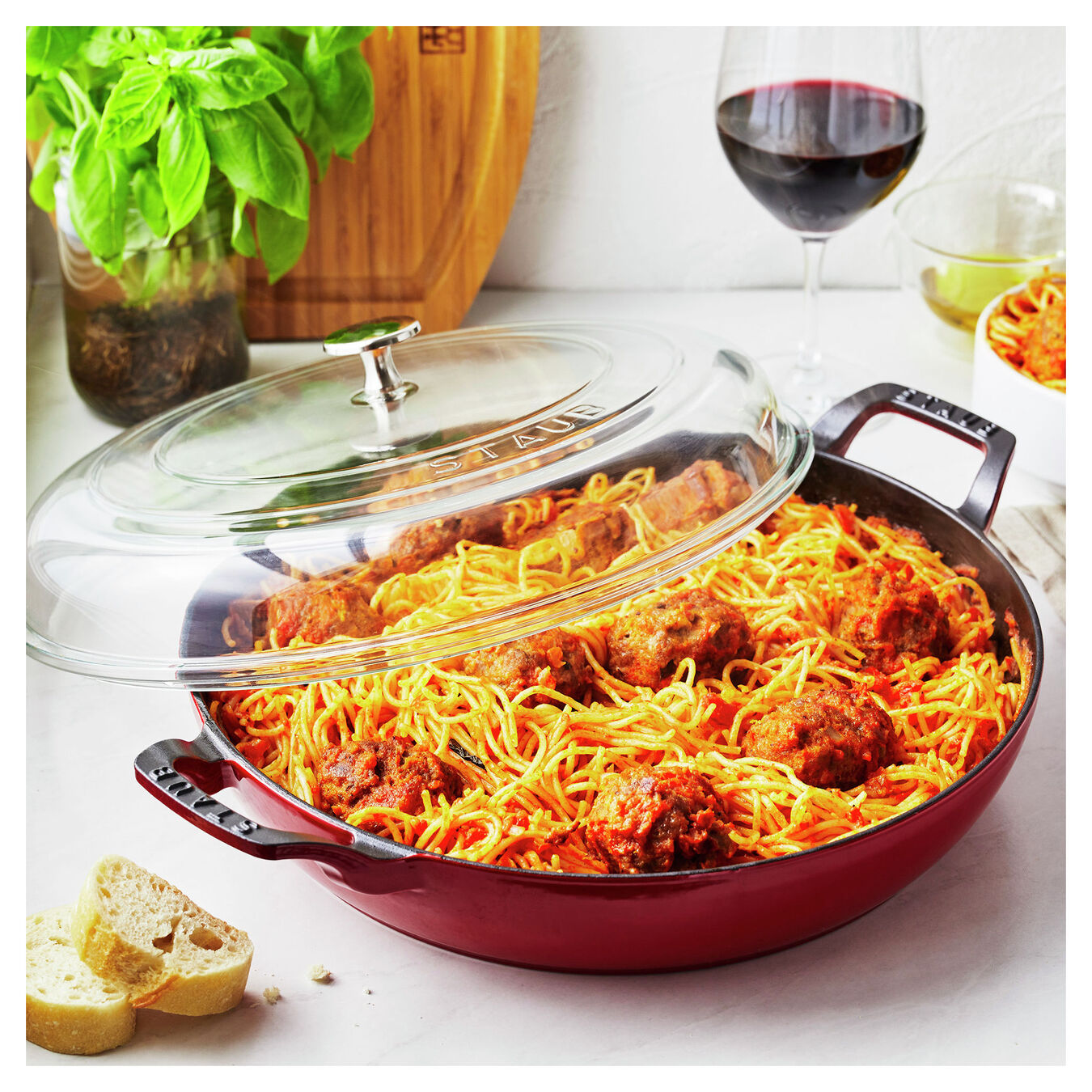 Staub Braiser with Glass Lid - 3.5 Qt