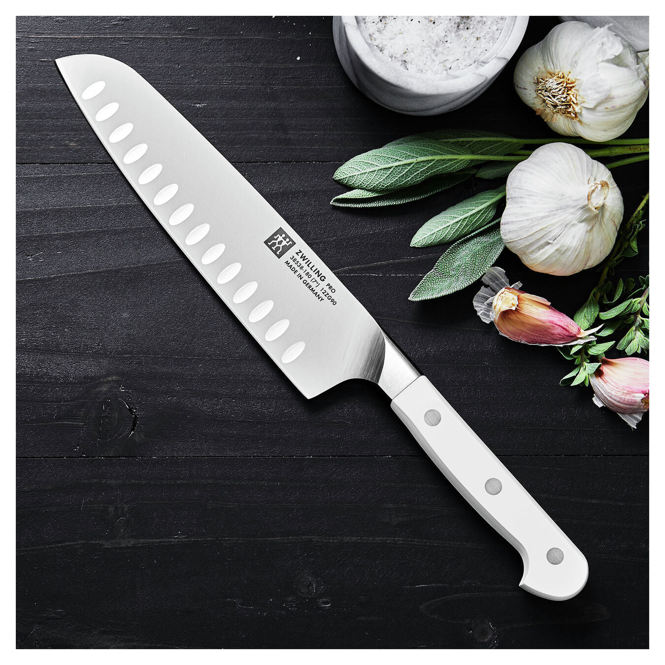 Zwilling Pro Le Blanc Santoku Hollow Edge - 7"