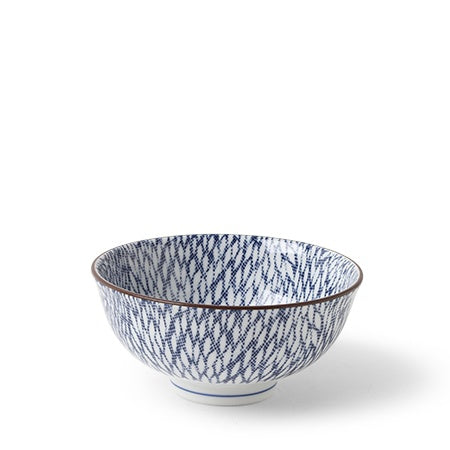 Aizome Mums Rice Bowl, 4.5"