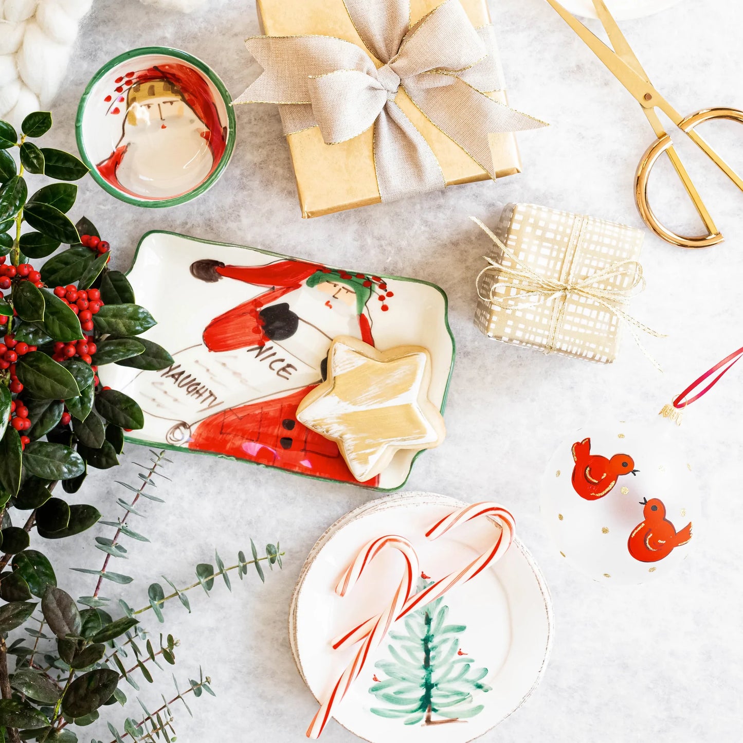 Vietri Lastra Holiday Canape Plate
